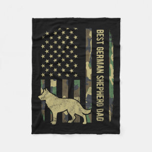 Duitse herder hond vader camouflage Amerikaanse vl Fleece Deken