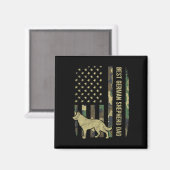 Duitse herder hond vader camouflage Amerikaanse vl Magneet (Voorkant / Achterkant)