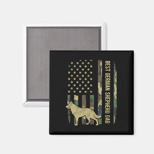 Duitse herder hond vader camouflage Amerikaanse vl Magneet (Voorkant / Achterkant)