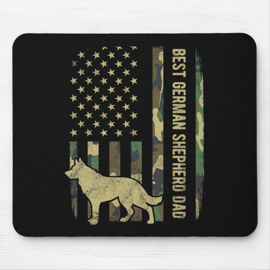 Duitse herder hond vader camouflage Amerikaanse vl Muismat (Voorkant)