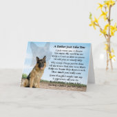 Duitse Herder hond vader gedicht Kaart (Gele Bloem)