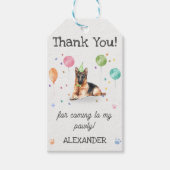 Duitse Herder Hond Verjaardag Dank u Cadeau Label Cadeaulabel (Voorkant)