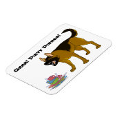 Duitse herder hond vuile gerechten teken magneet (Linkerzijde)