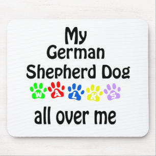 Duitse herder hond wandelingen ontwerp muismat