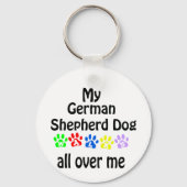 Duitse herder hond wandelingen ontwerp sleutelhanger (Voorkant)