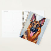 Duitse Herder | Hond Waterverf Huisdier  Planner (Display)