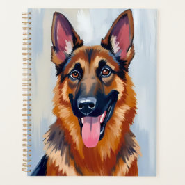 Duitse Herder | Hond Waterverf Huisdier  Planner