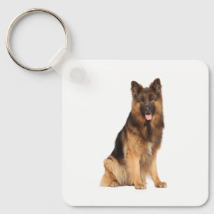 Duitse herder hond, wrap straight  design,  sleutelhanger