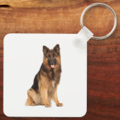 Duitse herder hond, wrap straight  design,  sleutelhanger (Achterkant)