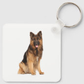 Duitse herder hond, wrap straight  design,  sleutelhanger (Achterkant)