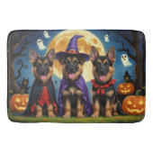 Duitse Herder Honden Pompoen Halloween Grappig Badmat (Voorkant)