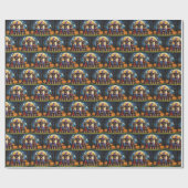 Duitse Herder Honden Pompoen Halloween Grappig Cadeaupapier (Vlak)