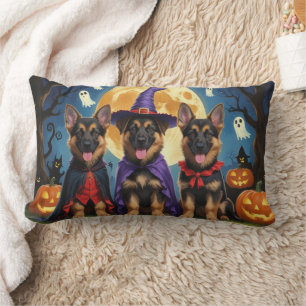 Duitse Herder Honden Pompoen Halloween Grappig Kussen