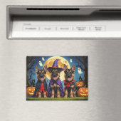 Duitse Herder Honden Pompoen Halloween Grappig Magneet (Insitu (Vaatwasser))