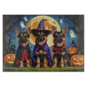 Duitse Herder Honden Pompoen Halloween Grappig Snijplank (Voorkant)