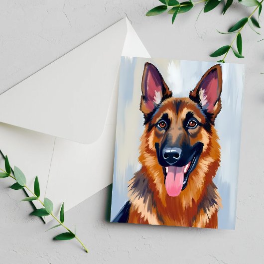 Duitse Herder | Honden Watercolor Pet Kaart