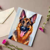 Duitse Herder | Honden Watercolor Pet Kaart