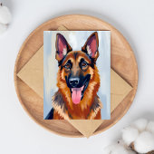 Duitse Herder | Honden Watercolor Pet Kaart