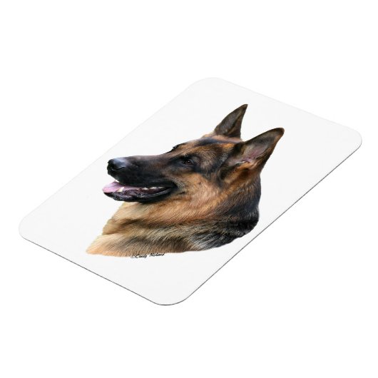 Duitse herder hondenhoofd magneet (Linkerzijde)