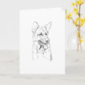 Duitse Herder, Hondenmoeder Gepersonaliseerd Kaart (Gele Bloem)