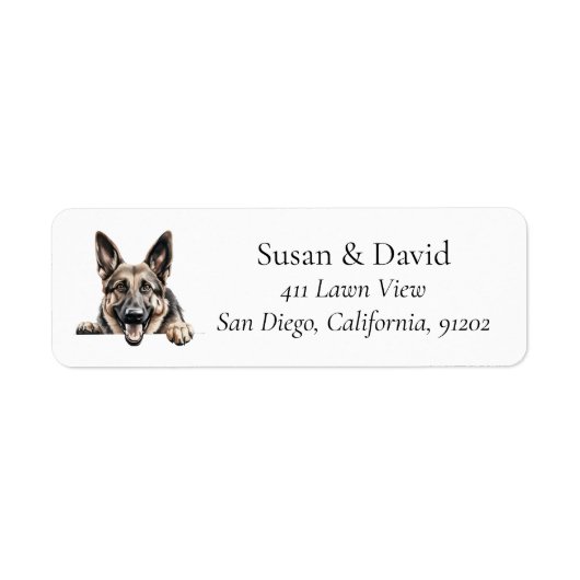 Duitse Herder Hondenras Pet Lovers Etiket (Voorkant)