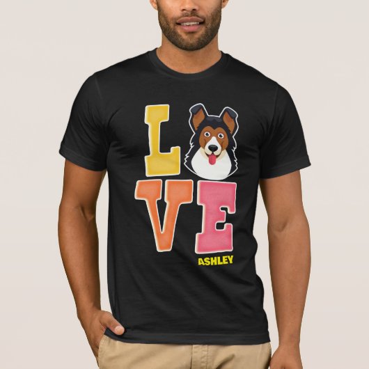 Duitse herder houdt van schattige kleur t-shirt (Voorkant)