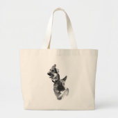 Duitse herder houtskool 2 grote tote bag (Voorkant)
