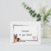 Duitse Herder Huisdier Sympathie Verlies Briefkaart (Staand voorkant)