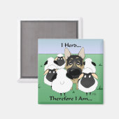Duitse herder - ik hoorde...daarom ben ik magneet (Voorkant / Achterkant)