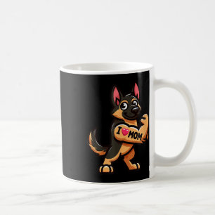Duitse herder Ik hou van mama Funny Dog Tattoo Koffiemok
