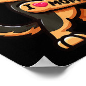 Duitse herder Ik hou van mama Funny Dog Tattoo Poster (Hoek)