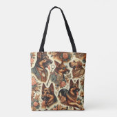  Duitse herder illustratie Tote Bag (Achterkant)