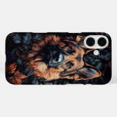 Duitse Herder in Bladeren Case-Mate iPhone Case (Achterkant (horizontaal))