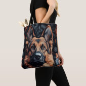Duitse Herder in Bladeren Tote Bag (Dichtbij)
