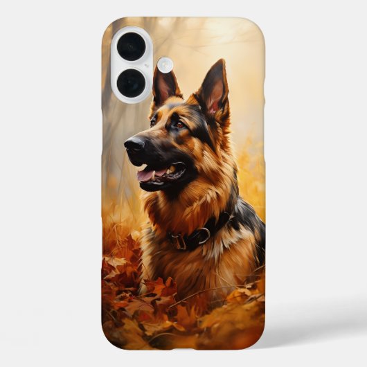 Duitse herder in de herfst Case-Mate iPhone case (Achterkant)
