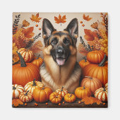 Duitse herder in de herfst magneet (Voorkant)