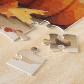 Duitse herder in de herfst verlaat Thanksgiving ku Legpuzzel (Zijkant)