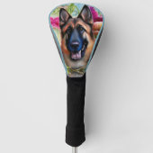 Duitse herder in de tuin golfheadcover (Voorkant)