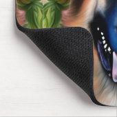 Duitse herder in de tuin muismat (Hoek)