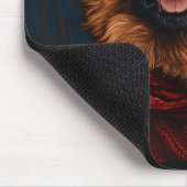 Duitse herder in een kerstmuts muismat (Hoek)