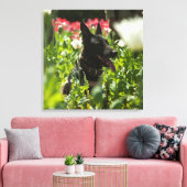 Duitse herder in een veld canvas afdruk (Insitu (Woonkamer))