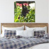 Duitse herder in een veld canvas afdruk (Insitu (Slaapkamer))