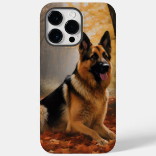 Duitse Herder  in Herfst Bladeren Vallen Inspirere Case-Mate iPhone 14 Pro Max Hoesje