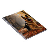 Duitse herder in herfst laat Herfst inspireren Notitieboek (Rechterzijde)