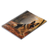 Duitse herder in herfst laat Herfst inspireren Notitieboek (Linkerzijde)