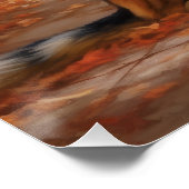 Duitse herder in herfst laat Herfst inspireren Perfect Poster (Hoek)