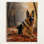 Duitse herder in herfst laat Herfst inspireren Planner (Voorkant)
