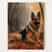 Duitse herder in herfst laat Herfst inspireren Planner (Achterkant)