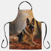 Duitse herder in herfst laat Herfst inspireren Schort (Voorkant)