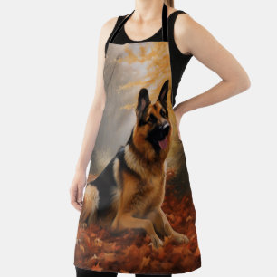 Duitse herder in herfst laat Herfst inspireren Schort